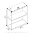 Pemberly Row Engineered Wood 2-Tier Wide Stackable Shelf in French Oak Gray