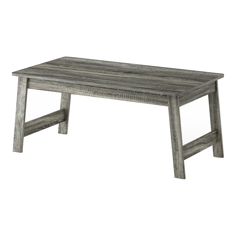 Pemberly Row Engineered Wood Coffee Table in French Oak Gray