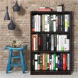 Pemberly Row Wood 3-Tier Adjustable Shelf Bookcase in Espresso