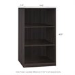 Pemberly Row Wood 3-Tier Adjustable Shelf Bookcase in Espresso
