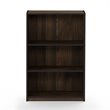 Pemberly Row Wood 3-Tier Adjustable Shelf Bookcase in Columbia Walnut