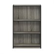 Pemberly Row Wood 3-Tier Adjustable Shelf Bookcase in French Oak Gray