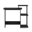 Pemberly Row Efficient Wood Home Laptop/Notebook/Computer Desk in Black/Gray