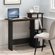 Pemberly Row Efficient Wood Home Laptop/Notebook/Computer Desk in Walnut/Brown