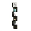 Pemberly Row Wood 5-Tier Wall Mount Floating Radial Corner Shelf in Espresso