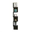 Pemberly Row Wood 5-Tier Wall Mount Floating Radial Corner Shelf in Espresso