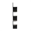Pemberly Row Wood Wall Mount Floating Radial Corner Shelf in French Oak Gray