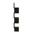 Pemberly Row Wood 5-Tier Wall Mount Floating Corner Square Shelf in Espresso