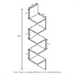 Pemberly Row Wood 5-Tier Wall Mount Floating Corner Square Shelf in Espresso
