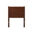 Pemberly Row Solid Wood Twin Headboard with USB Charging Station in Walnut
