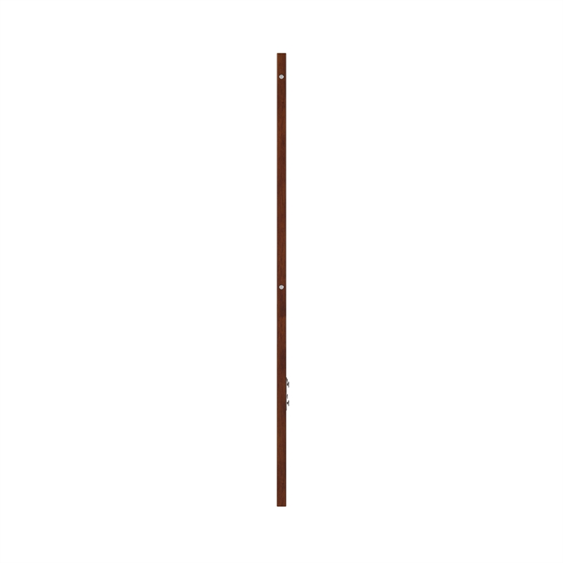 Pemberly Row Solid Wood Twin Headboard with USB Charging Station in Walnut