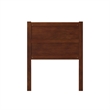 Pemberly Row Solid Wood Twin Headboard with USB Charging Station in Walnut