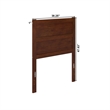 Pemberly Row Solid Wood Twin Headboard with USB Charging Station in Walnut