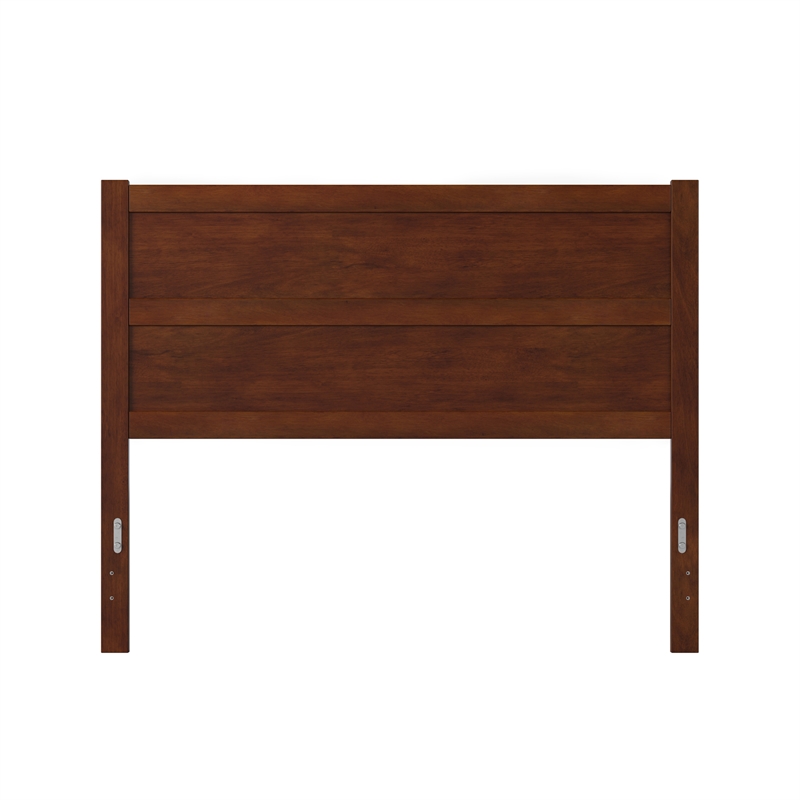 Pemberly Row Solid Wood Queen Size Mid-Century Headboard in Walnut