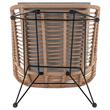 Pemberly Row 3-Piece Rattan Patio Conversation Set in Brown/Gray