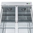 Pemberly Row Steel Freezer w/ Reach-In Self-Close Glass Doors in Silver