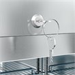 Pemberly Row Steel Freezer w/ Reach-In Self-Close Glass Doors in Silver