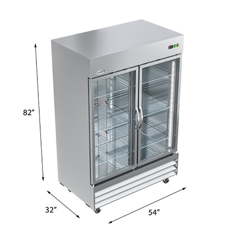Pemberly Row Steel Freezer w/ Reach-In Self-Close Glass Doors in Silver
