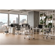 Pemberly Row Deskside Wire Machine Stand White with Laminate Top