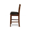 Pemberly Row Contemporary Solid Wood Counter Table w/ 2 Chairs in Brown