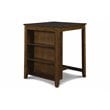 Pemberly Row Contemporary Solid Wood Counter Table w/ 2 Chairs in Brown
