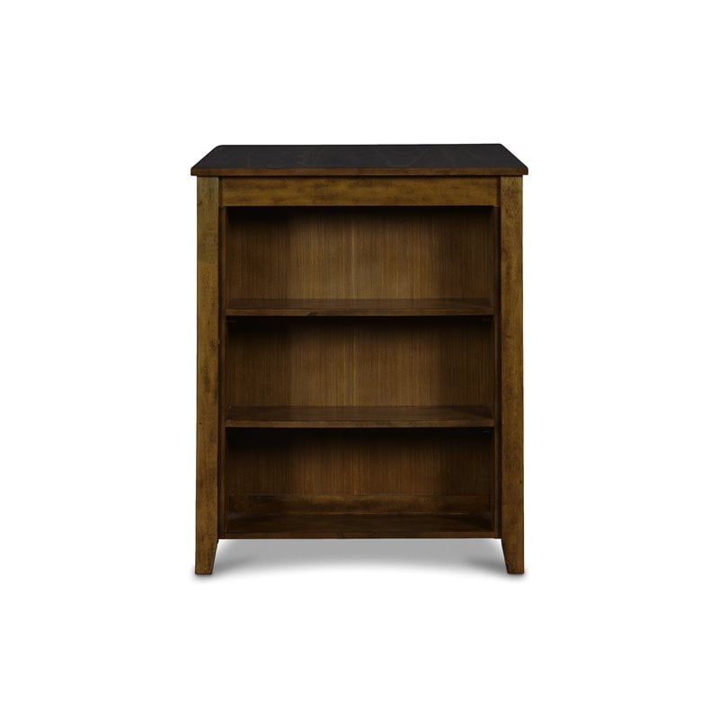 Pemberly Row Contemporary Solid Wood Counter Table w/ 2 Chairs in Brown
