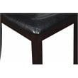 Pemberly Row Solid Wood Dining Drop Leaf Table w/ 2 Chairs in Ebony