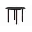 Pemberly Row Solid Wood Dining Drop Leaf Table w/ 2 Chairs in Ebony