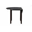 Pemberly Row Solid Wood Dining Drop Leaf Table w/ 2 Chairs in Ebony