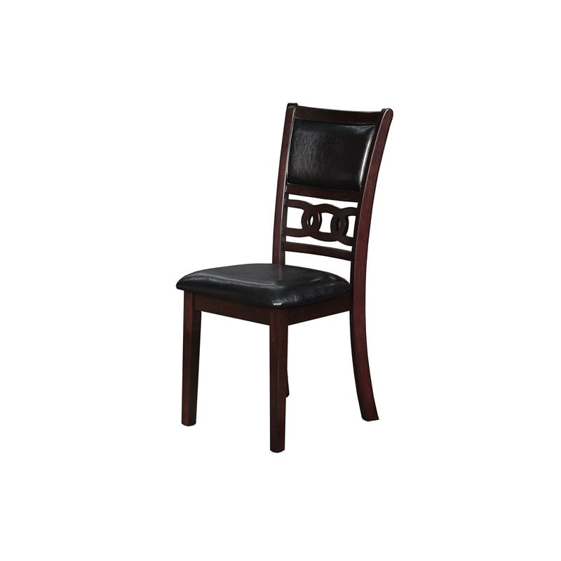 Pemberly Row Solid Wood Dining Drop Leaf Table w/ 2 Chairs in Ebony
