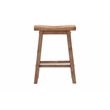 Pemberly Row Backless Wood Counter Stools-Set of 2-Barnwood Wire-Brush