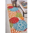 Pemberly Row 8' Runner Green Fabric Tropical Area Rug (8' Runner)