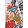 Pemberly Row 8' Runner Green Fabric Tropical Area Rug (8' Runner)