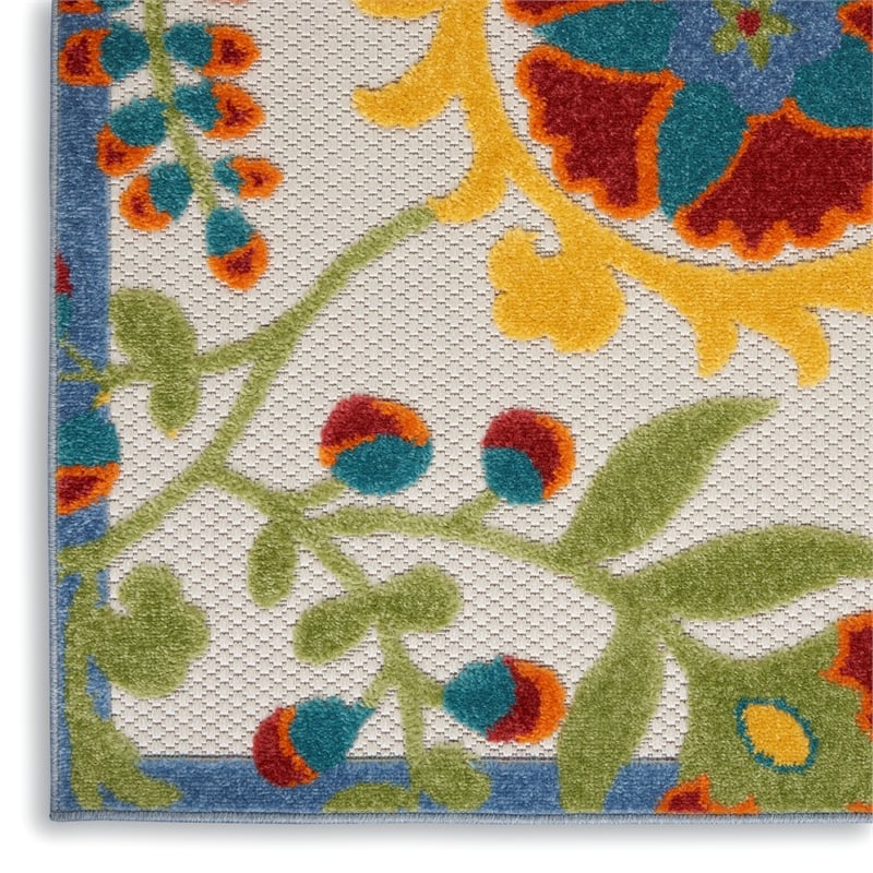 Pemberly Row 12' x 15' Ivory Multicolor Fabric Farmhouse Area Rug (12' x 15')