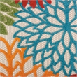 Pemberly Row 6' Runner Green Fabric Tropical Area Rug (6' Runner)