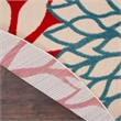 Pemberly Row 6' Runner Green Fabric Tropical Area Rug (6' Runner)
