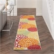 Pemberly Row 12' Runner Red Multicolored Fabric Tropical Area Rug (12' Runner)