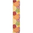 Pemberly Row 12' Runner Red Multicolored Fabric Tropical Area Rug (12' Runner)