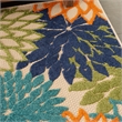 Pemberly Row 3' x 4' Multicolor Fabric Tropical Area Rug (3' x 4')