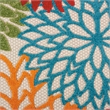 Pemberly Row 10' Runner Green Fabric Tropical Area Rug (10' Runner)