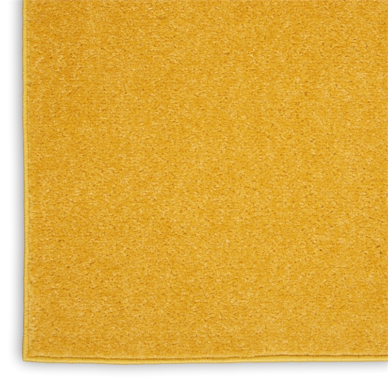 Pemberly Row Contemporary 2' x 6' Yellow Outdoor Indoor/Outdoor Rug