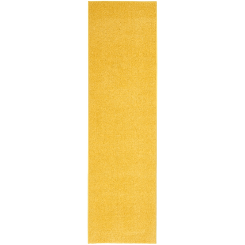 Pemberly Row Contemporary 2' x 6' Yellow Outdoor Indoor/Outdoor Rug