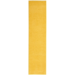 Pemberly Row Contemporary Fabric 2'2&quot x 12' Yellow Outdoor Rug