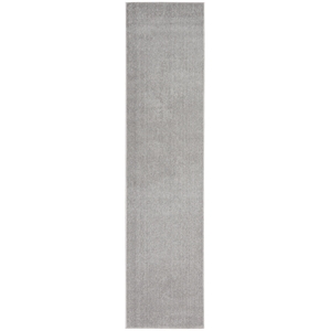 Pemberly Row Contemporary Fabric 2'2&quot x 14 Silver Grey Outdoor Rug