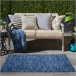 Pemberly Row Contemporary 3' x 5' Navy Blue Outdoor Indoor/Outdoor Rug