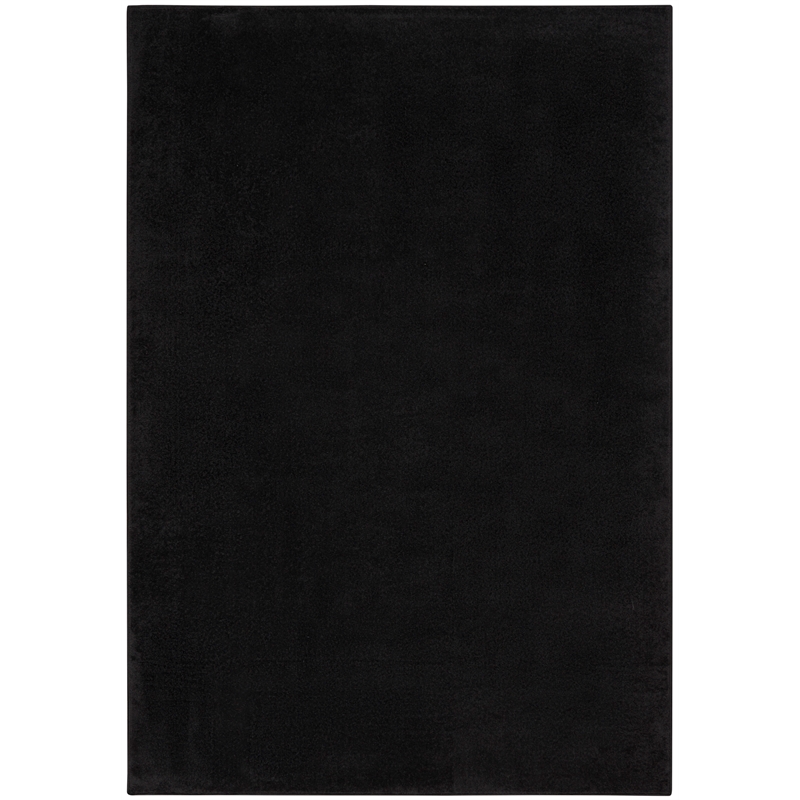 Pemberly Row Contemporary 4' x 6' Black Outdoor Indoor/Outdoor Rug