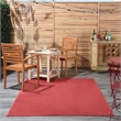 Pemberly Row Contemporary 4' x 6' Brick Red Outdoor Indoor/Outdoor Rug
