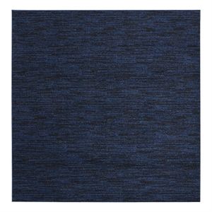 Pemberly Row 5' x Square Midnight Blue Outdoor Indoor/Outdoor Rug
