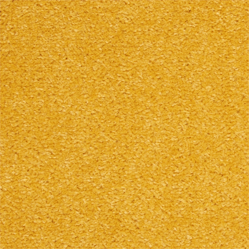 Pemberly Row Contemporary 5' x Square Yellow Outdoor Indoor/Outdoor Rug