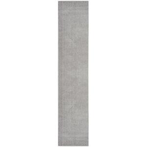 Pemberly Row Contemporary Fabric 2'2&quot x 18 Silver Grey Outdoor Rug